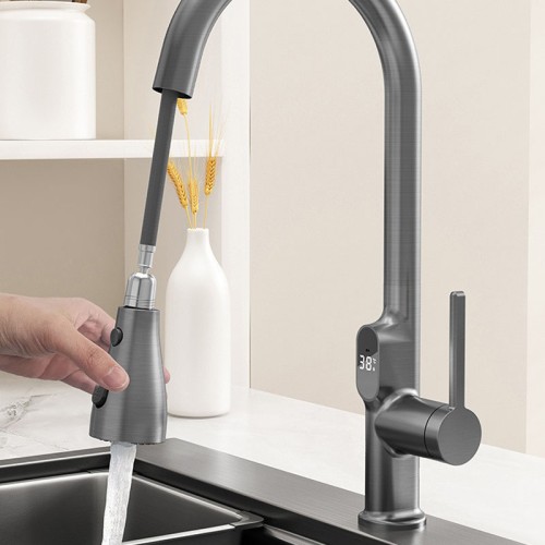 Grifo de Cocina Sin Contacto con Rociador