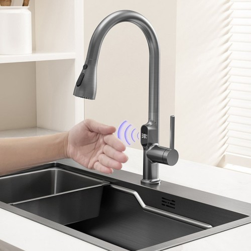 Grifo de Cocina Sin Contacto con Rociador 