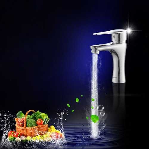 Grifo de Baño Cromado Monomando de Latón