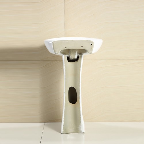 Lavabo de Pedestal Ovalado para Espacios Pequeños
