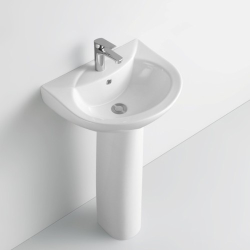 Lavabo de Pedestal Completo de Cerámica 