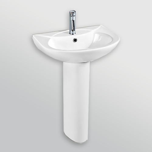 Lavabo de Pedestal Completo de Cerámica