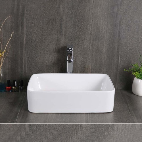 Lavabo Moderno de Porcelana Blanca 