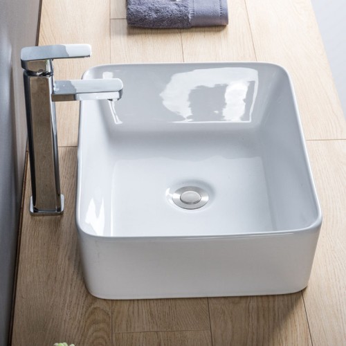 Lavabo Moderno de Porcelana Blanca