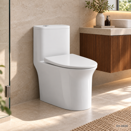 Double Vortex Flush Toilet Bowl