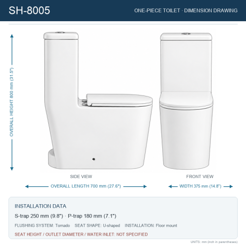 2 in 1 Sit Squat Hybrid Toilet