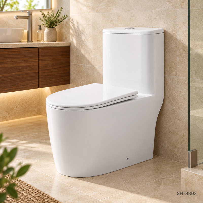 Modern One Piece Round Toilet