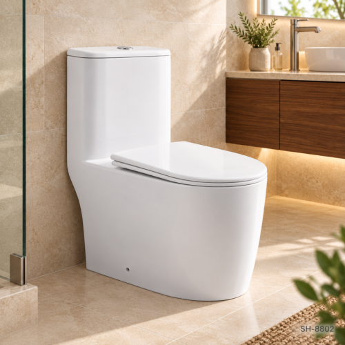 Modern One Piece Round Toilet 