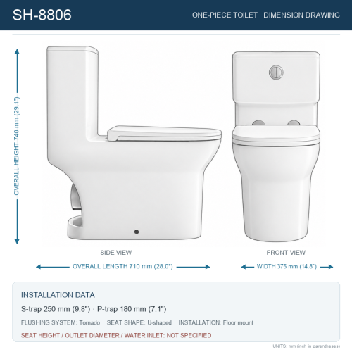 Modern Dual Flush Round Toilet