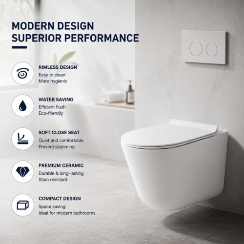 Compact Wall Hung Toilet Tornado Flush Sh-8810