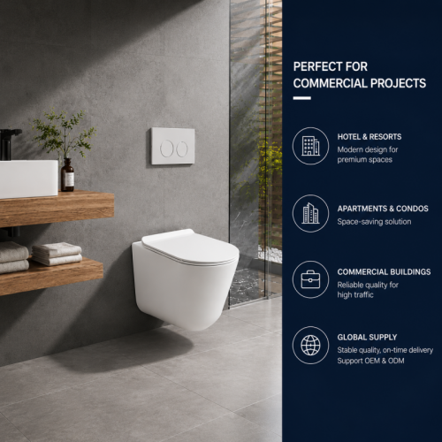 Compact Wall Hung Toilet Tornado Flush Sh-8810