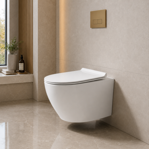 Wall Mounted Toilet Tornado Flush Sanitary Ceramic Material for Commercial Bathroom
