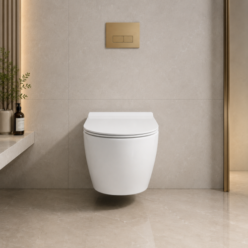 Wall Mounted Toilet Tornado Flush Sanitary Ceramic Material for Commercial Bathroom