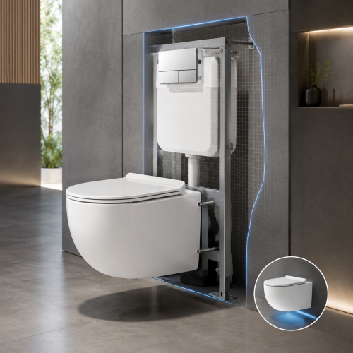 Wall Hung Toilet Seat Cover
