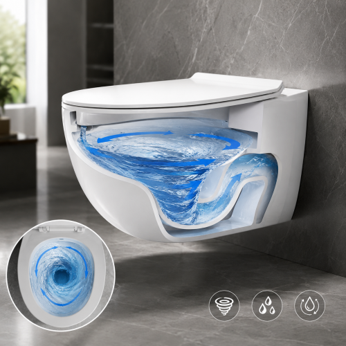 Tornado Flush Wall Mounted Toilet