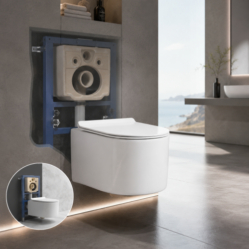 Wall Hung Toilet Bowl Seat Cover