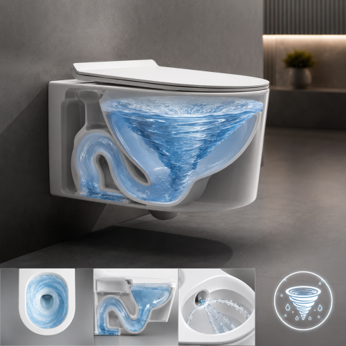 Tornado Flush Wall Hung Toilet Bowl