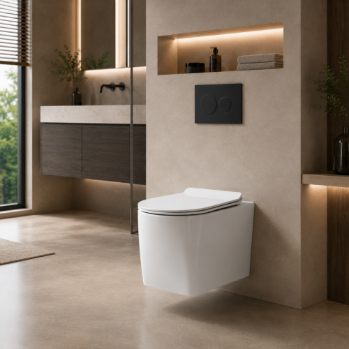 Wall Hung Toilet Tornado Flush Square Bowl for Commercial Projects