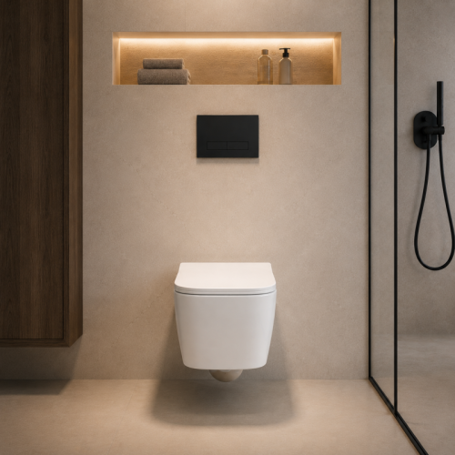 Square Wall Hung Toilet with Tornado Flush