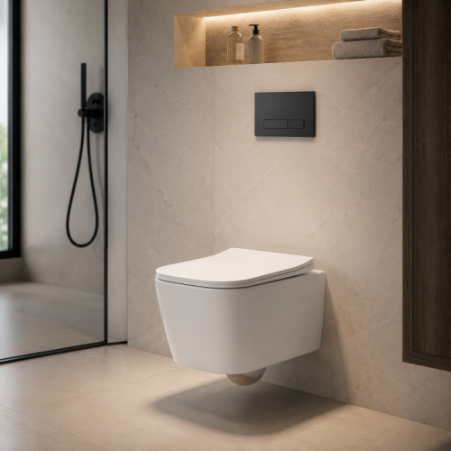 Square Wall Hung Toilet with Tornado Flush