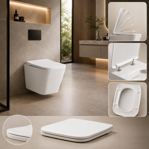 Wall Hung Toilet Seat Cover