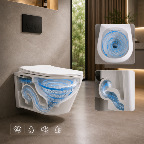 Tornado Flush Wall Hung Toilet