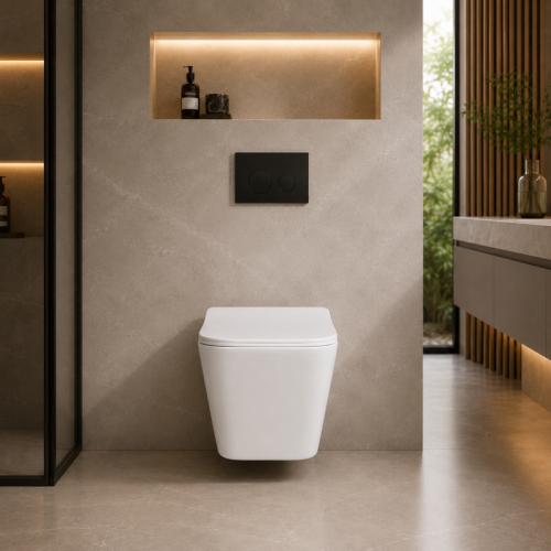 Wall Hung Toilet Bowl with Tornado Flush and Wall Drain