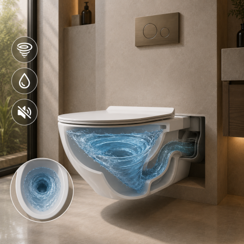 SH-8821 Tornado Flush wall hung toilet