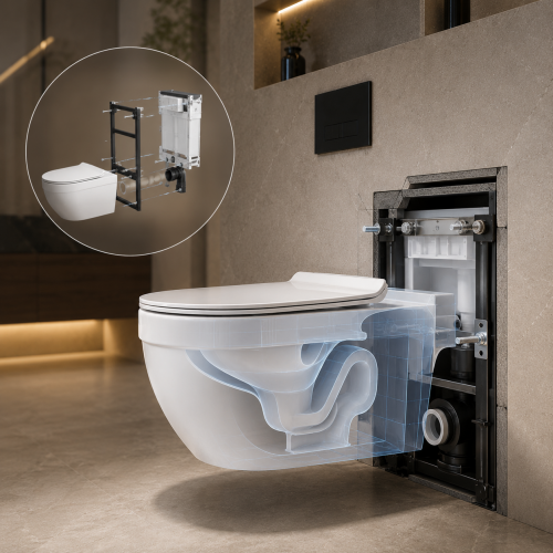 SH-8822 carrier compatibility for wall hung toilet bowl