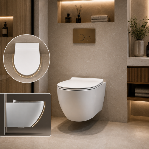 SH-8823 wall hung toilet round front bowl design