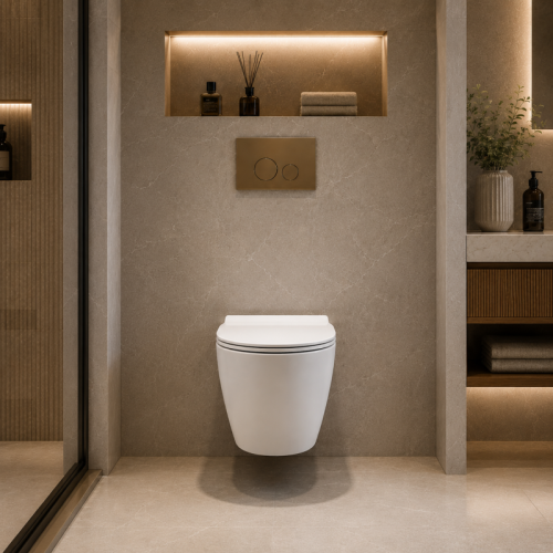 Round Wall Hung Toilet with Tornado Flush and Round Front Bowl Profile