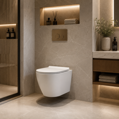 Round Wall Hung Toilet with Tornado Flush and Round Front Bowl Profile