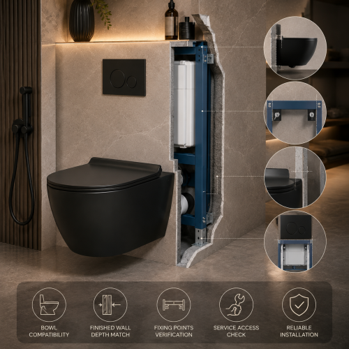 SH-8826 carrier compatibility for wall hung toilet bowl