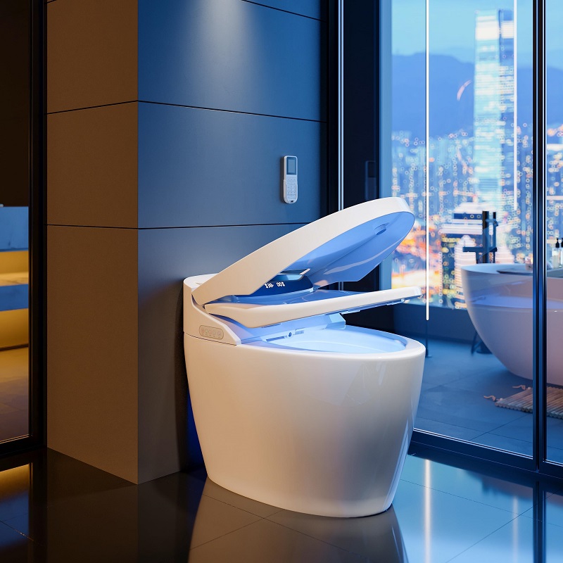 Overall display of smart toilets in a commercial environment