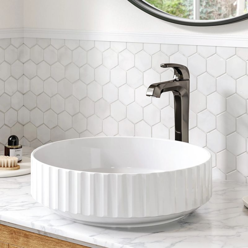 above counter bathroom sink